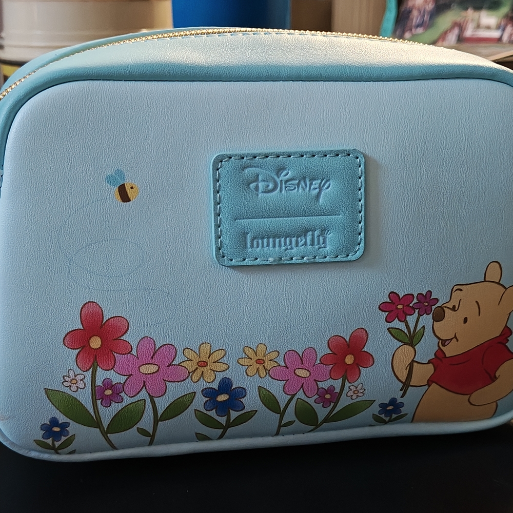 Loungefly Disney Kids Bag - Sky Blue with Pooh and Floral Accents